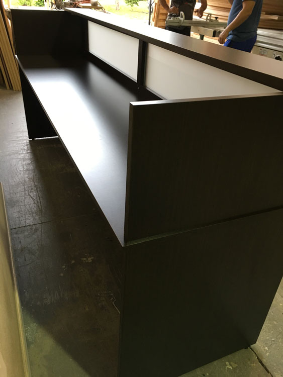 Atlanta Modern Reception Desk back side