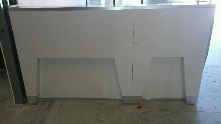 Baltimore Modern Reception Desk - side view