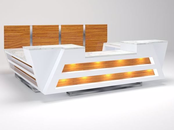 Brickell Modern Reception Desk