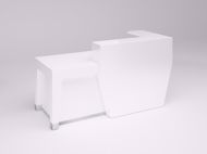 Baltimore Modern Reception Desk White Solid core